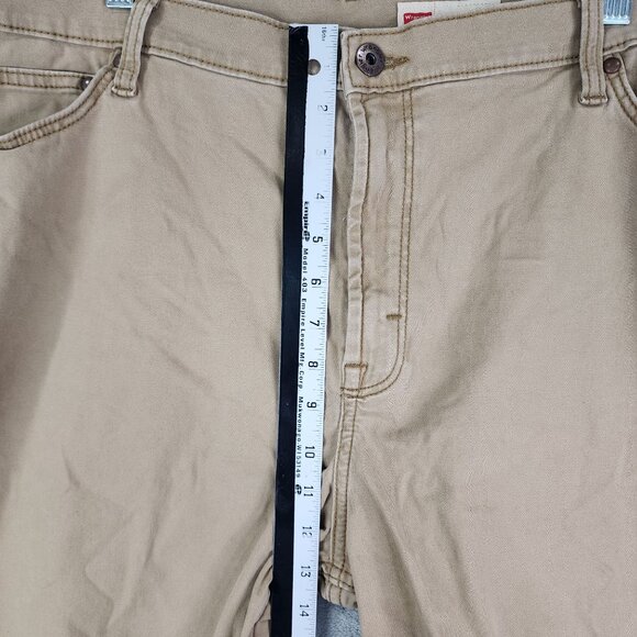 Mens Wrangler Slim Straight Khaki Pants Cotton Spandex Stretch Size 42x30 - Picture 6 of 10